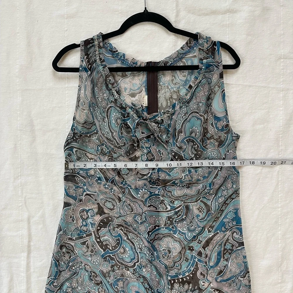 Womens Boho western sheer dress blue - Picture 2 of 5
